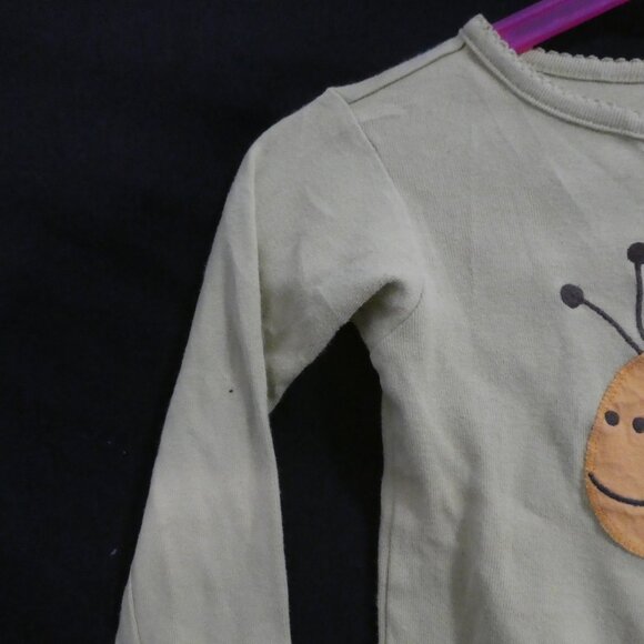 BABY GAP - Toddler | 2 years | Bright Lime Green Long Sleeve Shirt | Bee Front - Picture 4 of 16